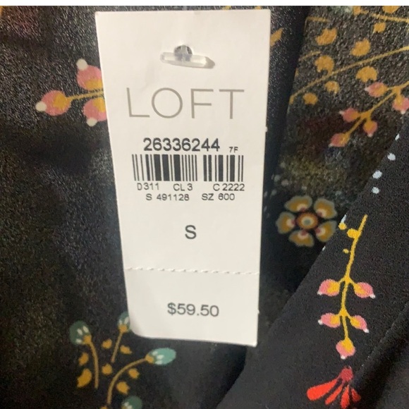 Loft Floral Black Wrap Top - Picture 10 of 12